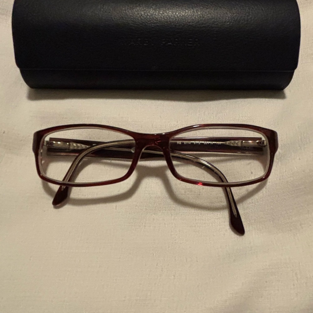 Ray-Ban Burgundy Glasses with Black Case